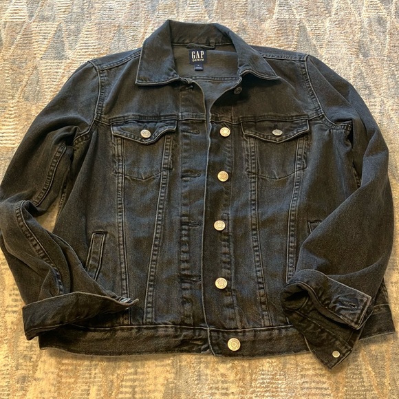 GAP Charcoal Denim Jacket - Picture 1 of 2